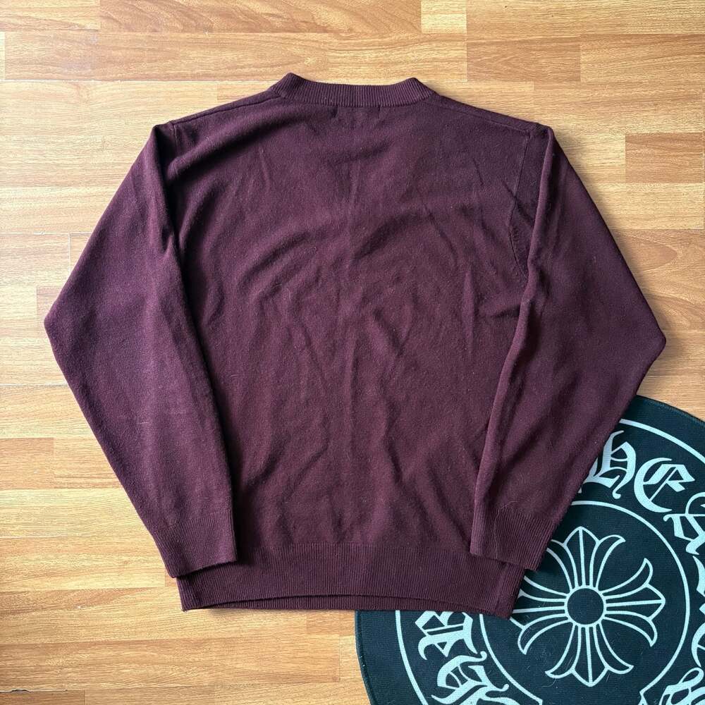 Polo Ralph Lauren 100% Cashmere V-Neck Sweater Burgundy - Picture 3 of 6